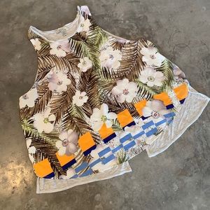 ZARA A-Line Tank ft. Blooming Palm Leave Print 🌴